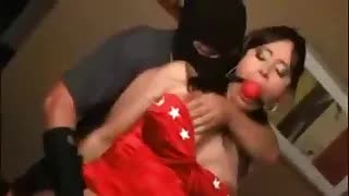 A superheroine with big tits gets chloroformed, gagged and fucked